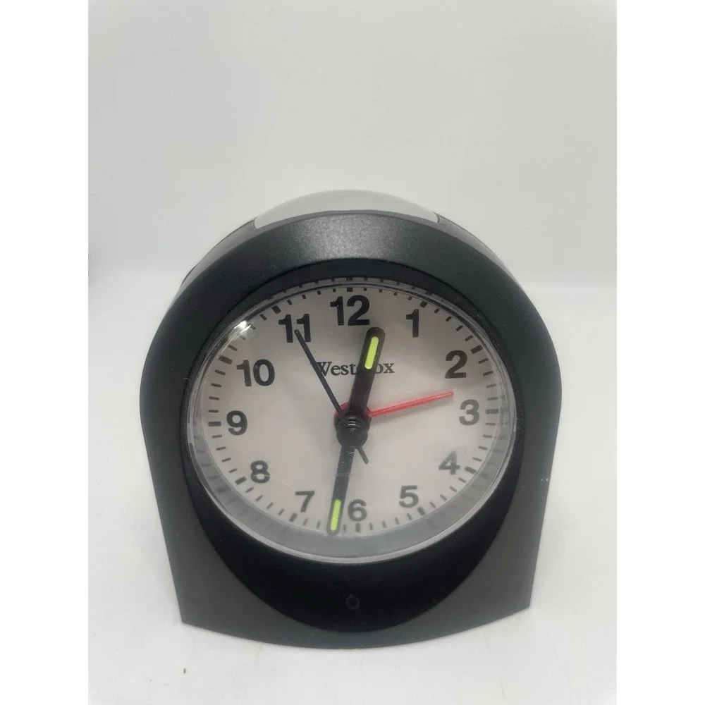 Westclox 3 in. ‎ Black Alarm Clock Analog